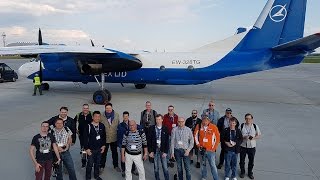 Flying the Antonov26 in Belarus with Full cockpit footage [upl. by Tenahs]