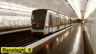 Métro de Paris  Ranelagh  Ligne 9  RATP MF67  MF01 [upl. by Rachaba497]