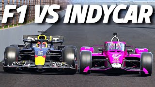 F1 vs INDYCAR On The INDIANAPOILIS Oval [upl. by Ogram]