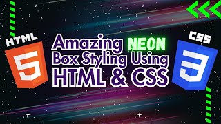 Amazing Neon Box Style Using HTML amp CSS🔥shorts [upl. by Acinor407]