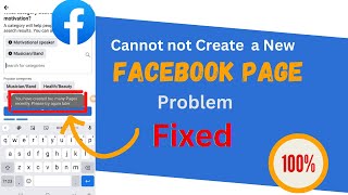 Cannot create Page You have created too many Pages in short time Facebook page creating problem [upl. by Bunker185]