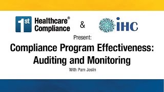 Compliance Program Effectiveness Auditing and Monitoring [upl. by Bonneau]