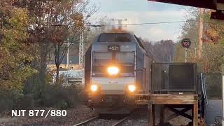 NJT and C and D action at Hackettstown NJ with 4503 and 4120 102824103024 [upl. by Burd222]