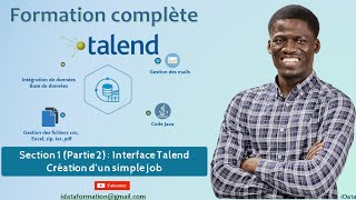 Description interface Talend Data Integration  Création dun job 3 [upl. by Nerek531]