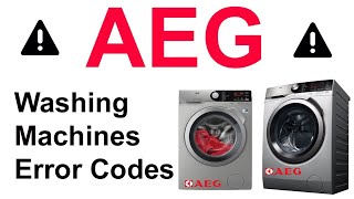 AEG Washing Machine All Error Codes And Solution Troubleshooting [upl. by Ziladnerb]