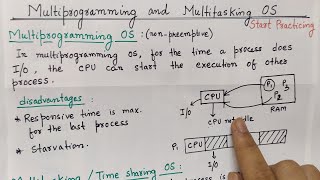 Multiprogramming Operating System and Multitasking Operating System  Types of Operating System [upl. by Fabozzi]