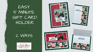 Easy Christmas Gift Card Holders You Can Make in 5 Minutes [upl. by Nrobyalc]