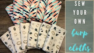 How to Sew Burp Cloths  CHEAP and ABSORBENT [upl. by Susannah]