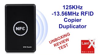 125KHz 1356MHz RFID Copier Duplicator UnboxReviewTest [upl. by Noraj782]