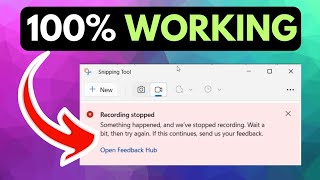 How to Fix Screen Recording in Snipping Tool Not Working on Windows 11 [upl. by Xena730]