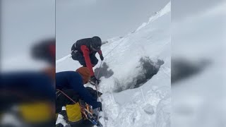 Sherpa Crevasse Fall · Rescued by Fellow Sherpas [upl. by Ocirled310]