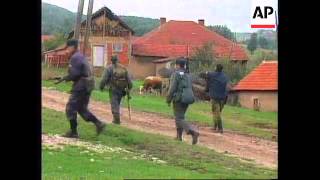 KOSOVO ETHNIC ALBANIANS FLEE VILLAGES IN DRENICA AREA [upl. by Lika]