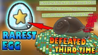 Defeating Snail Boss THIRD time for OP REWARD  🐝Roblox Bee Swarm Simulator [upl. by Eudora204]