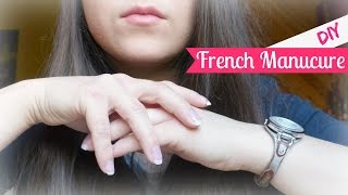 DIY French manucure facile sans accessoires ♡ [upl. by Anitsrhc]