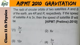 The radii of circular orbits of two satellites A and B of the earth  are 4R and R respectively If [upl. by Nirtak]