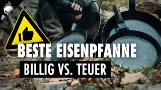 BESTE EISENPFANNE Überteuerte Jägerpfanne schwere Schmiedeeiserne und billige Alternative im Test [upl. by Atiras184]