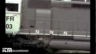 Slow Motion Train Crash High Definition [upl. by Perlie]