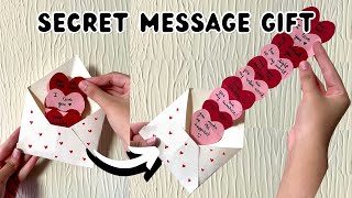 Heart Secret Message Gift For BoyfriendGirlfriendBestfriend On Valentines Day  3D Paper Crafts [upl. by Barris804]