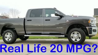 2020 Ram 2500 Cummins 67 Diesel Real Life Gas Mileage MPG [upl. by Aila]