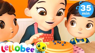 Making Pancakes Song More Nursery Rhymes for Kids  Lellobee [upl. by Urbai]