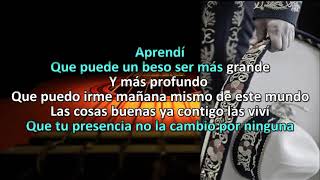 Contigo aprendi Alejandro Fernandez Karaoke para rango vocal bajo [upl. by Akiret]