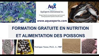 Formation gratuite en nutrition et alimentation des poissons [upl. by Anirtak540]