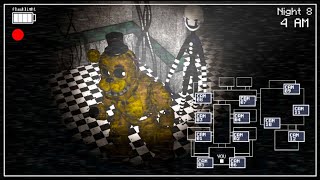 FNAF 2 in REAL TIME ll Golden Freddy vs Gray Puppet SFM Animation fanmade [upl. by Aiello753]