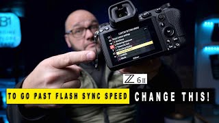 Nikon Z6 ii To Go Past flash sync speed CHANGE THIS [upl. by Kata764]