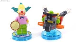 LEGO Dimensions The Simpsons Krusty the Clown Fun Pack item review [upl. by Tdnarb911]