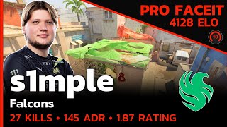 CS2 POV  s1mple Falcons TAKES OVER FACEIT🔥 wdupreehSnappi MIRAGE FACEIT LVL 10  Nov 6 2024 [upl. by Turley]