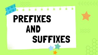 Prefixes and Suffixes  English Grammar  The Study Corner  prefixes suffixes grammar [upl. by Eusassilem]