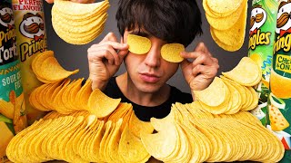 CHEESE PRINGLES FLAVORS RANKED Crunchy Eating Sounds  McBang ASMR [upl. by Susejedairam]