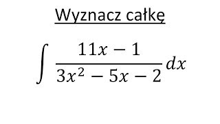 Całki funkcji wymiernych cz5 [upl. by Alleunam]