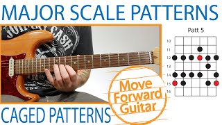 Guitar  Major Scale  5 CAGED Patterns Positions [upl. by Desdamonna]