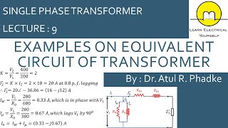 Examples on Equivalent Circuit of Transformer 9 [upl. by Dorothea]