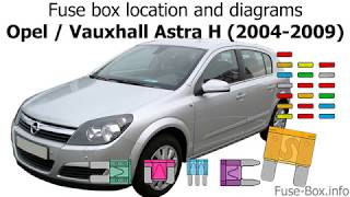 Fuse box location and diagrams Opel Astra H 20042009 [upl. by Alleuqcaj]