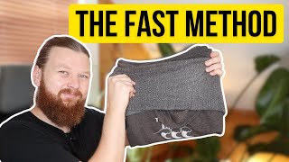 How to Fold Hoodies FAST New method that takes seconds [upl. by Anehsuc]