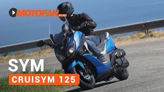 SYM CRUISYM 125  Prueba opinión y detalles  Motofan [upl. by Savart]