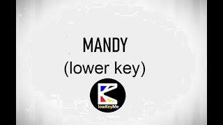 Mandy  Barry Manilow Karaoke  lower key [upl. by Adella]