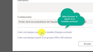 Créer une équipe Teams à partir dun modèle [upl. by Cahn]