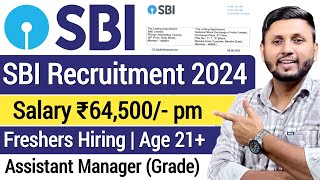 SBI Recruitment 2024  Freshers  SBI Bank New Job Vacancy  Sbi Job Vacancy 2024  Bank Jobs 2024 [upl. by Bishop859]