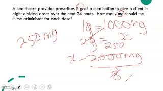 Medication Calculation 2 gram to milligram conversion [upl. by Muns747]