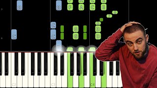 Mac Miller  Good News Ending Piano Part Piano Tutorial Synthesia [upl. by Idnic320]