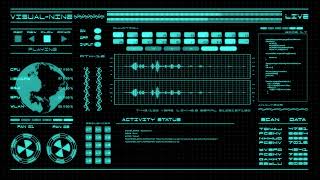 Sci Fi Hacker Background Hud Blue 4K [upl. by Ticknor]