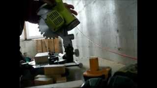 Ryobi one 18v cordless compact miter saw with laser quotchop sawquot model P551 [upl. by Dlarej]