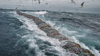 Unbelievable Big Catch Fishing In The Deep Sea With Big Boat Frozen Fish Cutting Processing Line [upl. by Knapp]