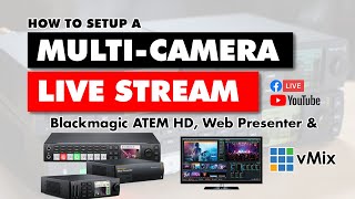 How to setup a MultiCamera Live Stream with the Blackmagic ATEM HD Web Presenter and vMix [upl. by Beasley]