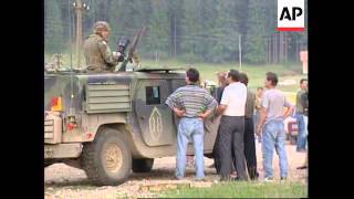 BOSNIA US IFOR SOLDIERS MOBBED BY BOSNIAN SERB CIVILIANS [upl. by Kosaka]