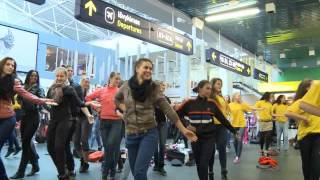 Flash mob in Vilnius airport [upl. by Gula618]