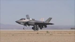 UK F35B short rolling landing [upl. by Araccat910]